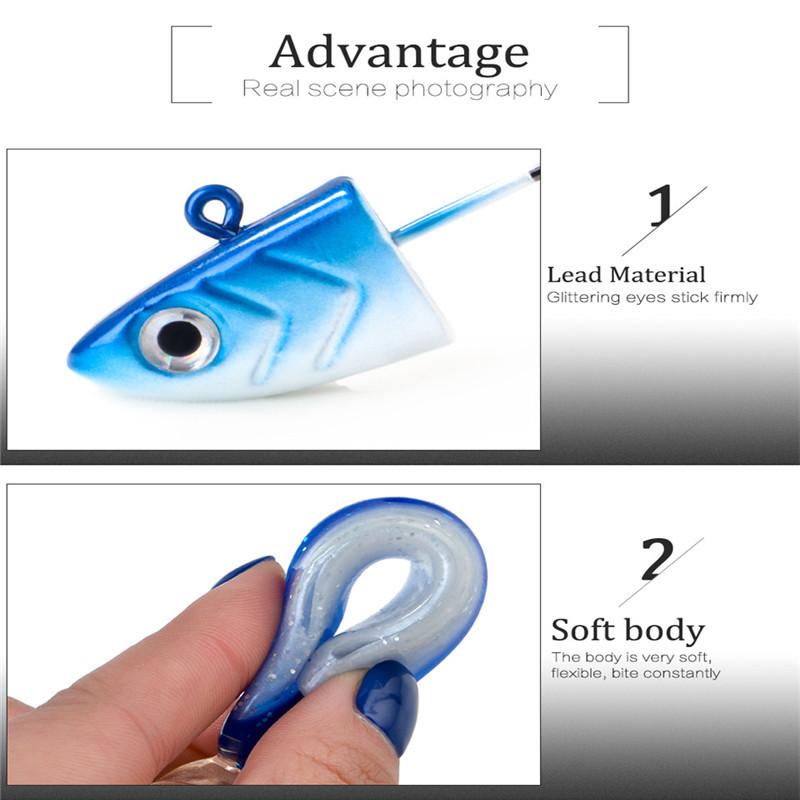 FTK Рыболовная приманка с черной джиг-головкой Minnow, мягкая приманка для щуки, 5 г/12 г/25 г, мягкая приманка для ловли окуня, сельди, приманка для лодки, двора, окуня