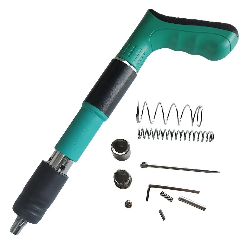 Металлообработка Пневмопистолет для забивания гвоздей Регулируемый Бесшумный Крепеж для стен Пистолет для гвоздей Одноручная операция Инструмент для клепки потолка