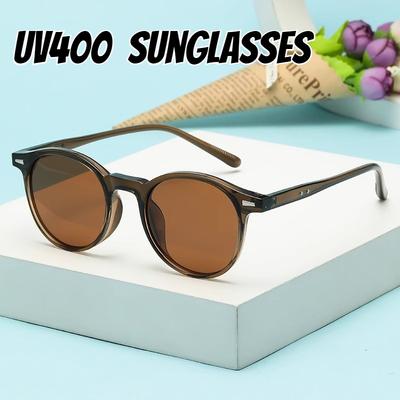 Винтажные спортивные солнцезащитные очки Uv400 для женщин и мужчин, маленькая круглая оправа, ультралегкие солнцезащитные очки, классические очки для активного отдыха, путешествий, вождения