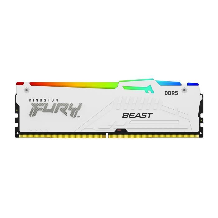 Mémoire RAM - KINGSTON - FURY Beast - 16Go - DDR5 - 6400MT/s CL32 RGB