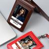 Защитный держатель для удостоверения личности, кожаный чехол для карты, чехол для пропуска сотрудника, чехол для рабочей карты студента