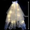 Аксессуары для волос Светящаяся свадебная фата Бант Светящаяся фата Свадебная фата для новой невесты для женщин