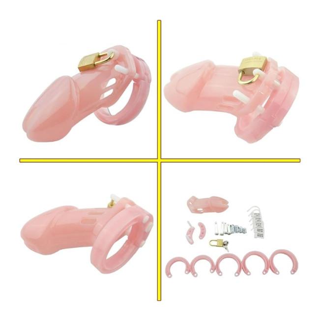 Игрушки целомудрия Пластиковый мужской пояс целомудрия Блокировка члена Клетка Связывание Извращенец Фетиш Ограничения