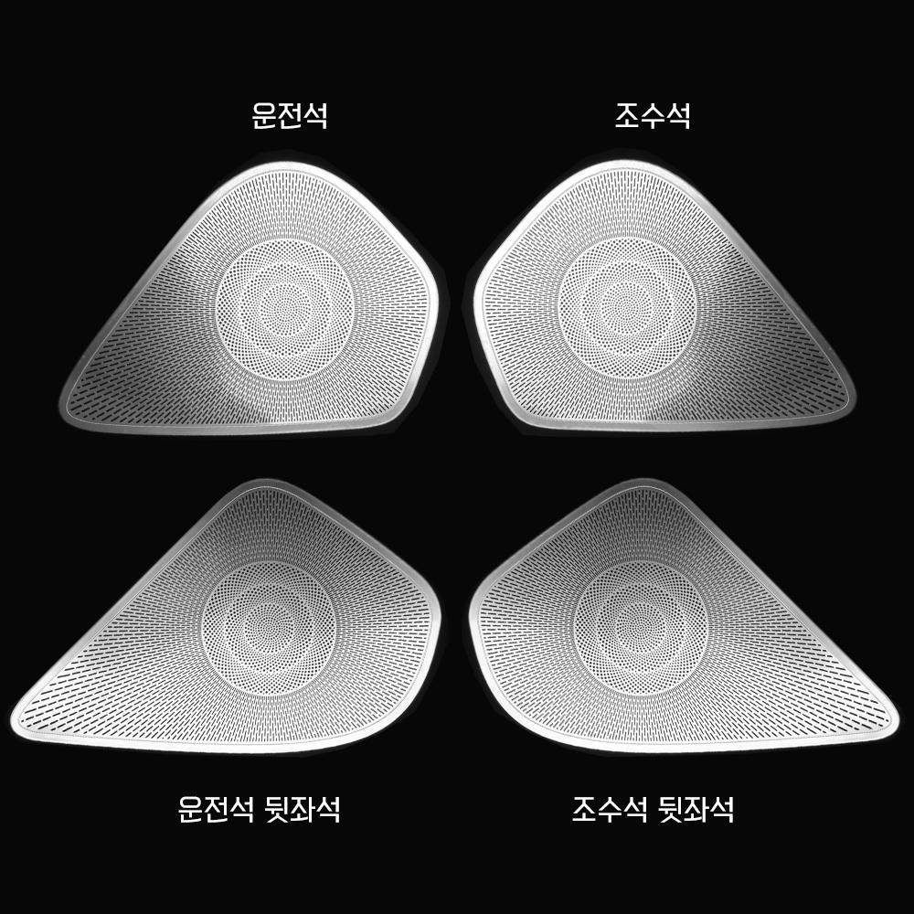 For Genesis G70 2019-2026 Silver Stainless Steel Car Door Speaker Decoration Covers Trim Car Supplies