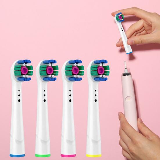 4 шт., головка зубной щетки, мягкая щетина, чувствительный уход за деснами, электрическая зубная щетка, сменная насадка для глубокой чистки
