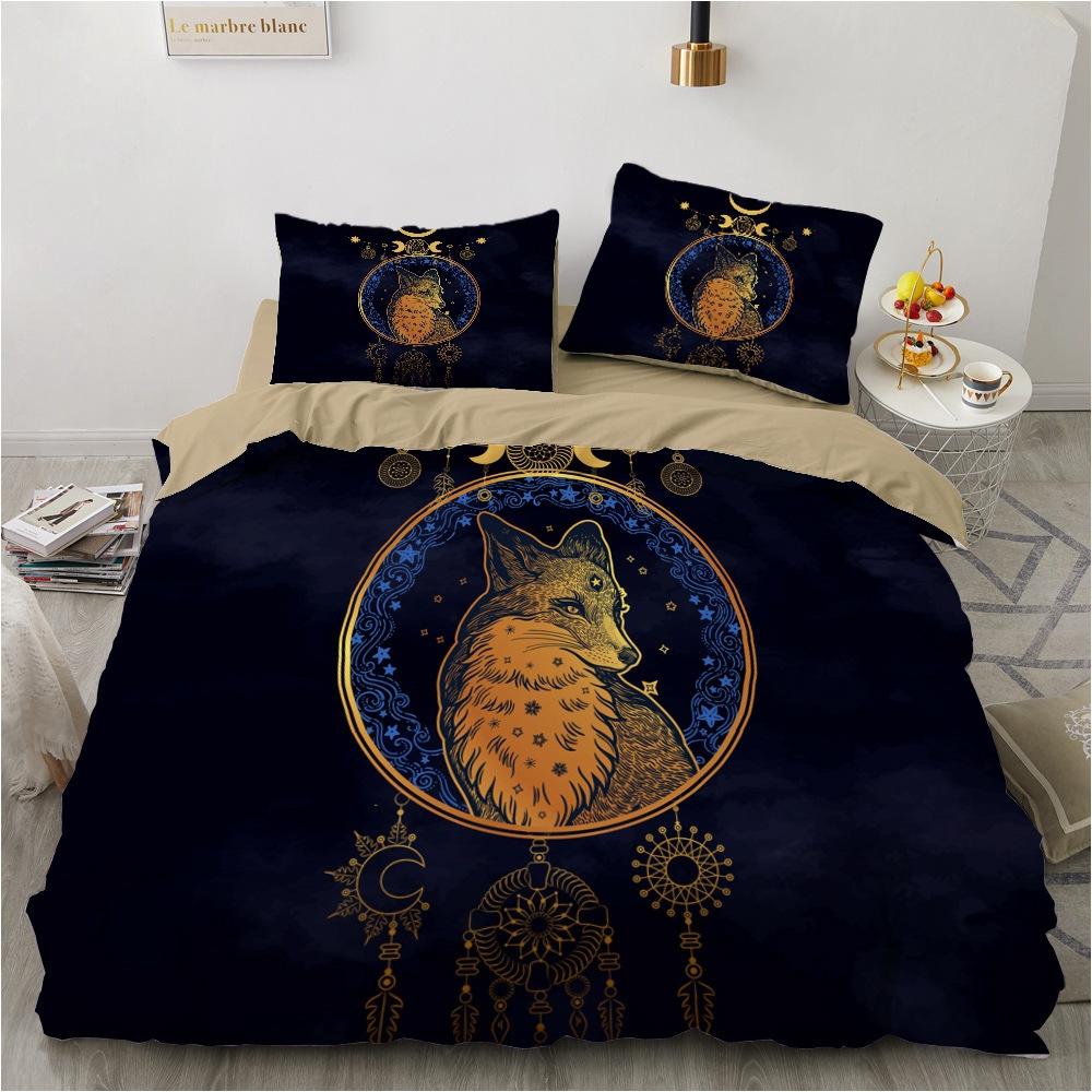 3D Wolf Bedding Set Animal Down Duvet Cover AU180 * 210 Full Size Luxury Quilt Cover Men's Bedding Cover