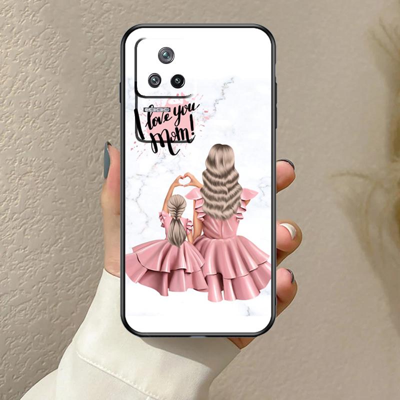 Baby Mother Brown Girl Family Case For Xiaomi 15 Ultra 13 14 13T 14T 15T Pro 17 Pro Ma POCO F7 F5 F6 X5 X6 X7 Pro Cover