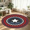 Mandala Ornament (491) Theme Round Crystal Velvet Rug Custom Name Text Personalized Floor Mat Home Decor Non Slip Crystal Carpet