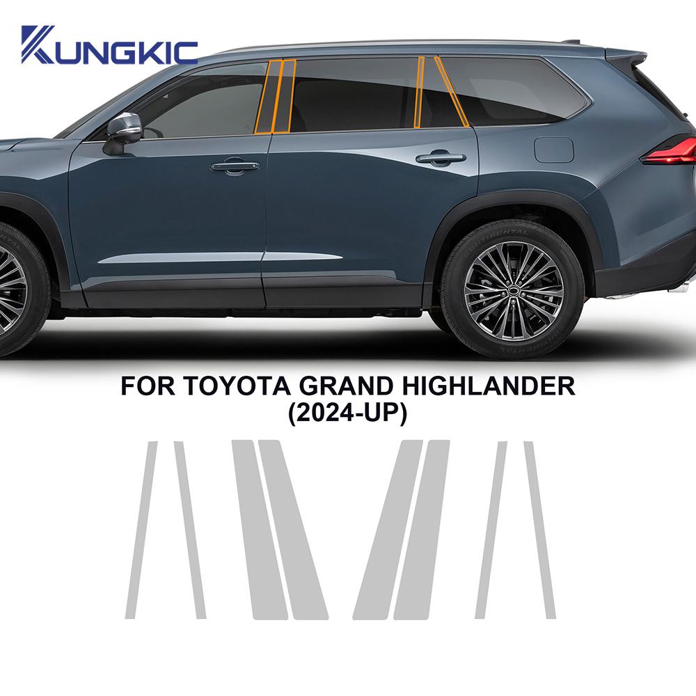 Для Toyota Grand Highlander 2024 2025 Защитная пленка для фар от царапин TPU Защита накладок ручек дверей и задних стоек B