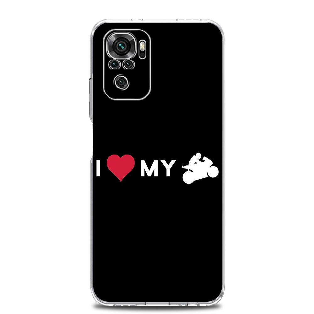 Мягкий ТПУ чехол для телефона с рисунком Сердцебиение мотоцикла Для Xiaomi Redmi Note 15 14 13 12 4G 10 11 Pro Plus 5G 14C 13C 12C 10C 9A