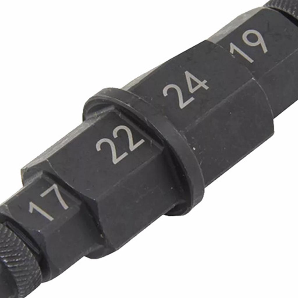 6 In 1 Motorcycle Hex Allen Axle Spindle Socket Adapter Tool Tire Removal Tool Carbon Steel Construction Simple Operate