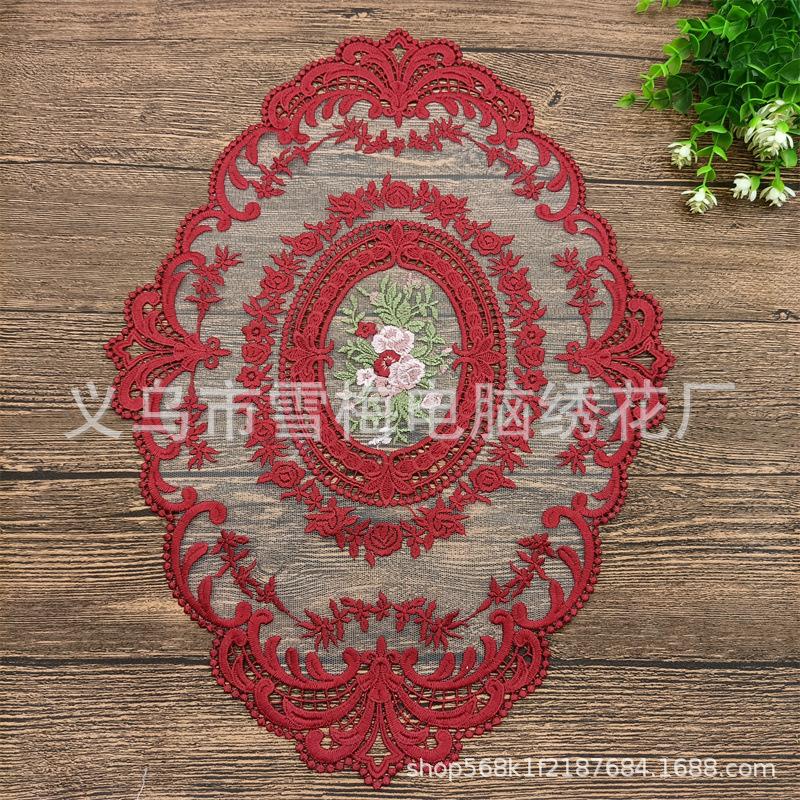 Подставка для столовых приборов в скандинавском стиле, вышитая скатерть, декоративный коврик для стола, украшение для дома, обеденный стол, ретро-кружевной коврик для журнального столика