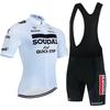 Soudal Quick Step 2026 Комплект Велосипедной Одежды Джерси с Коротким Рукавом Мужской MTB Maillot Ciclismo Велосипедные Гонки Велосипедные Шорты с Подтяжками Комплект