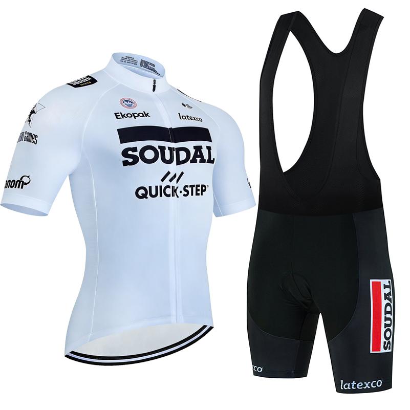 Soudal Quick Step 2026 Комплект Велосипедной Одежды Джерси с Коротким Рукавом Мужской MTB Maillot Ciclismo Велосипедные Гонки Велосипедные Шорты с Подтяжками Комплект