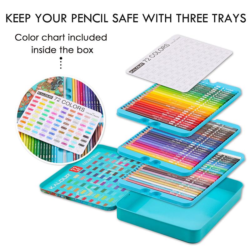 72 Colors Watercolor Pencils Wet or Dry Pencil 72 Colors Oil Colored Pencils Drawing Pencil Set For Kids Adults Beginners