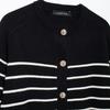 Kaslead New Arrival Women's Clothing Fashion Style Fashion Minimalist Stripes Knitting Long Sleeves Outwear 5536010