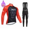 New Rcn Men Winter Cycling Clothing Long Sleeve Thermal Fleece Bicycle Jersey Set MTB Warm Bike Jersey Set Ropa Ciclismo Hombre