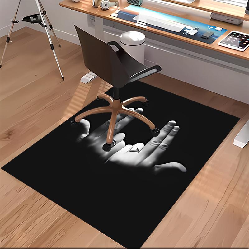 1pc Jul rapper Print Area Rug - Soft, Washable Non-Slip Indoor Mat for Office Chairs, Living Room, Home Office Decorative Rug