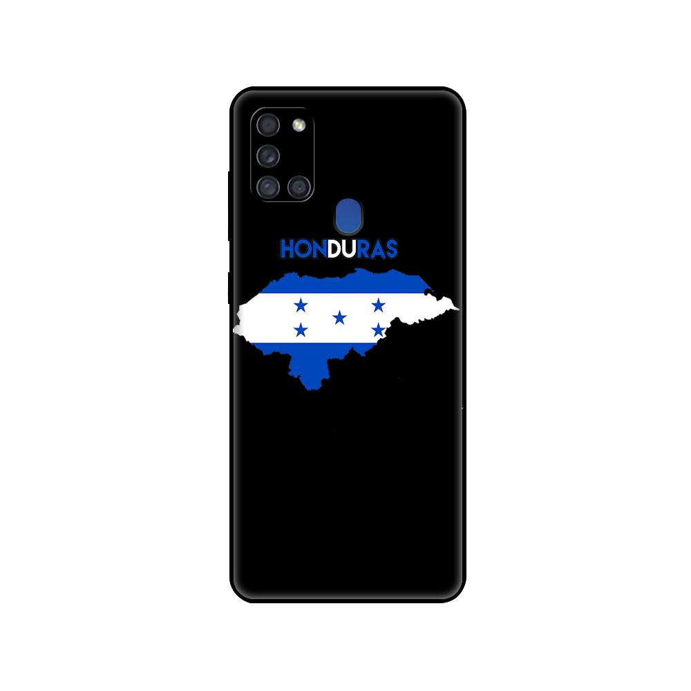Black tpu Case For Samsung Galaxy A50 50S A30S A11 A21S A31 A41 A51 A71 M21 M30S S10 LITE National flag of Honduras flag lovely