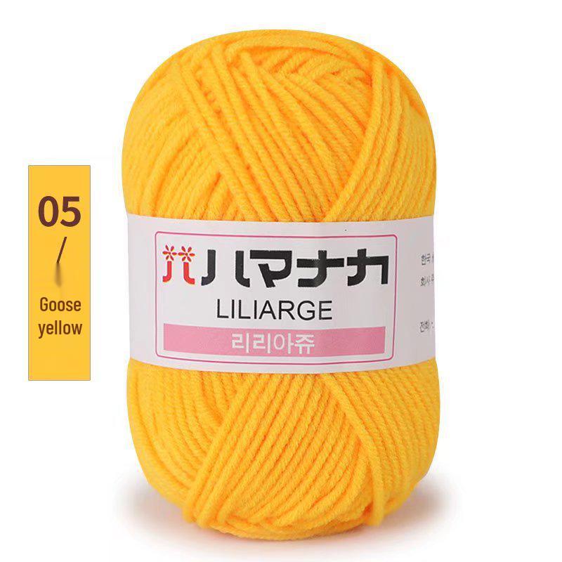 4-Ply Milk Cotton Yarn for Scarf, Doll, Bag, Medium-Thick Baby Crochet & Knitting DIY Material