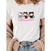 Hello Kitty Halloween Pattern Womens TShirt Summer Short Sleeve Round Neck Loose Top with 3 Cute Hello Kitty Prints