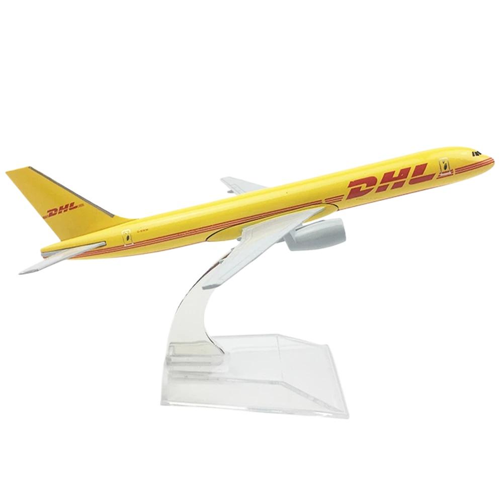 Масштабные игрушечные самолеты для мальчиков 16 см Сплав Металл DHL Airways 777 Самолет Литая модель Самолета Авиационные украшения для дома