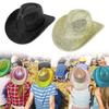 Funny Party Hats Cowgirl Hat Glitter Trims Ladies Cowboy Hats for Womens Metalic Disco Cowgirl Hat Glow Hats