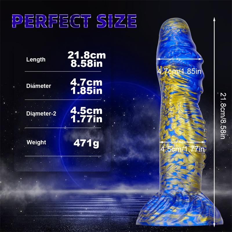 Faucet Color Liquid Silicone Anal Reamer Large Special-shaped Dragon Phallus Anal Masturbation Device Rear Court Sex Toy