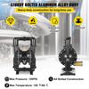 Air-Operated Double Diaphragm Pump, 2 inch Inlet & Outlet, Aluminum Alloy Body, 75 GPM & Max 120PSI, Nitrile Diaphragm Transfer Pump for Petroleum,