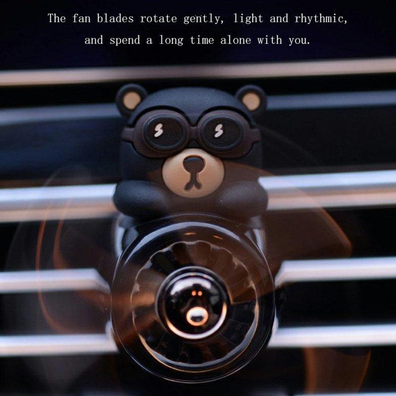 Car Fragrance Auto Air Freshener Cool Bulldog Pilot Rotating Propeller Air Outlet Perfume Flavoring Accessories