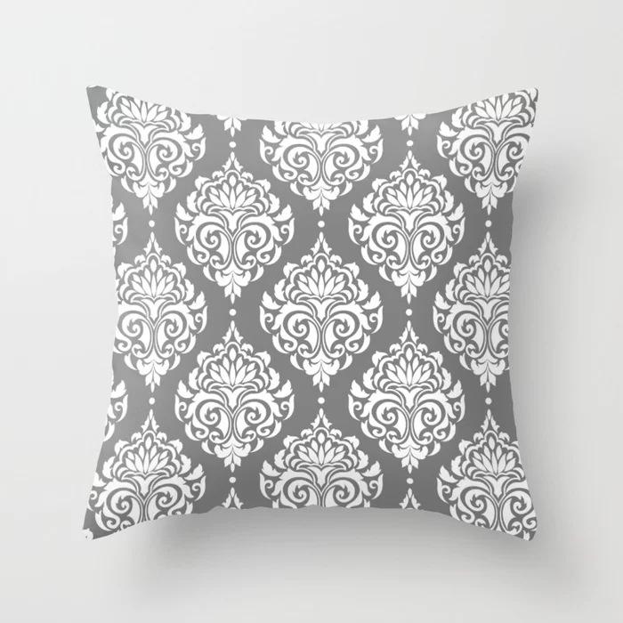 Modern Simple Gray Geometric Peach Leather Velvet Pillowcase Summer Sofa Home Office Cushion Pillowcase