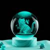 3D Кристальный Шар Ночник "Толстый Кот" - Светящееся Украшение и Подарок на Дни Рождения и Праздники