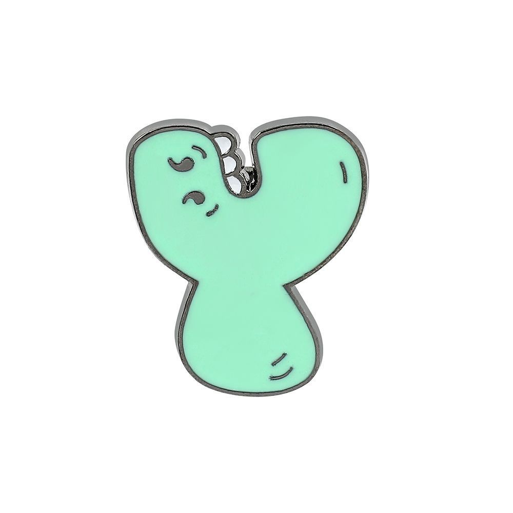 Cute Funny Alphabet Brooches Creative Cartoon Brooch Badges 26 Letter Enamel Pins  Backpack Decor