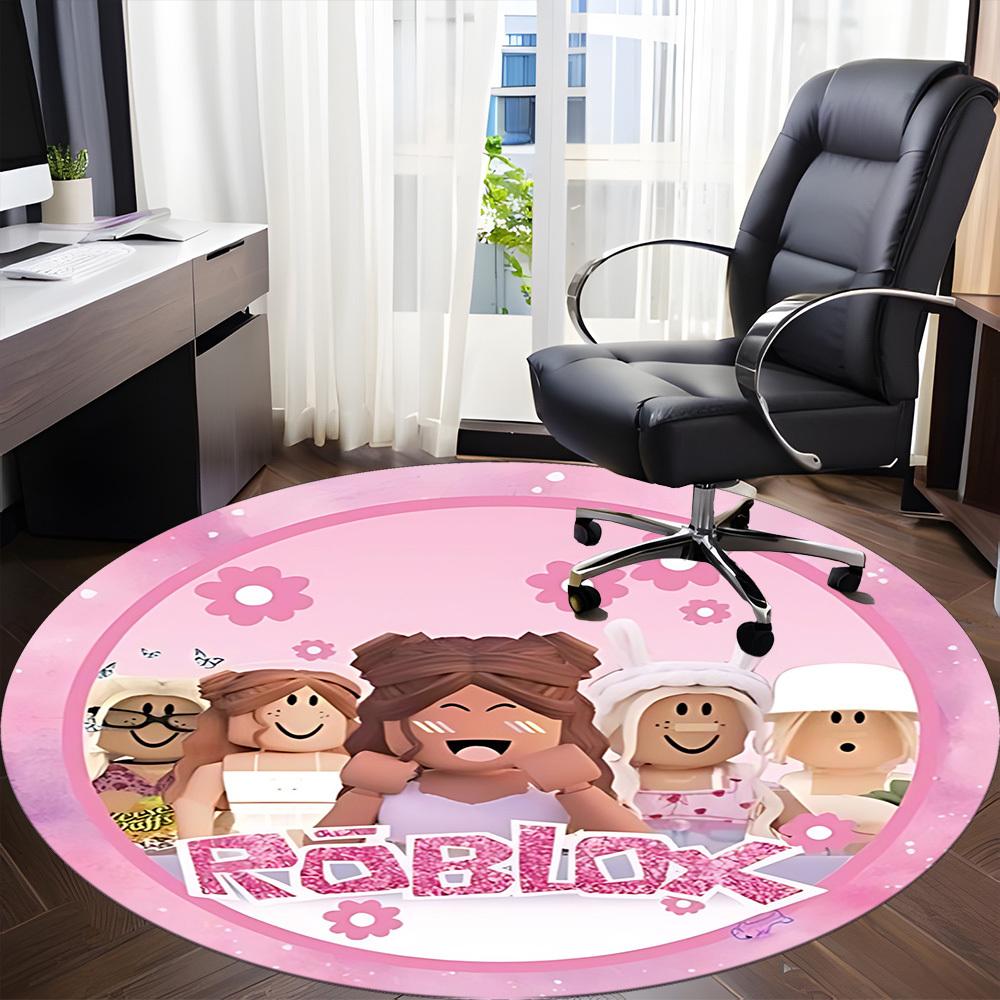 1pc Roblox Character Chair Carpet for Office, Indoor Non-Slip Polyester Fiber Carpet, Machine Washable, Durable Construction yy251205128