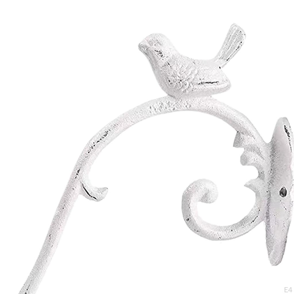 Cast Iron Bird Statue Plant Hanger Length 25cm Decorative Garden Decoration for Wind Chimes Lantern