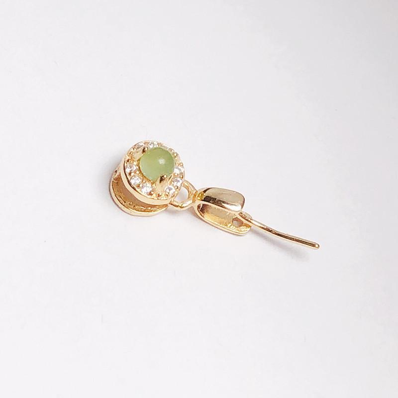 Ожерелье с подвеской из стерлингового серебра S925 с небольшой пряжкой из нефрита – дизайн Будды своими руками