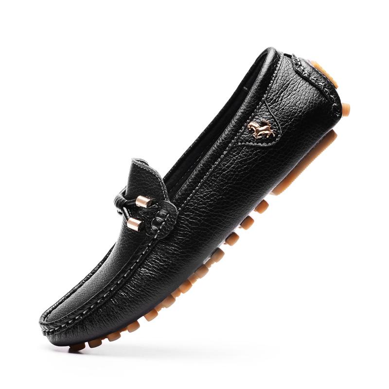 2024 White Loafers Men Handmade Leather Shoes Black Casual Driving Flats Blue Slip-On Moccasins Boat Shoes Plus Size 46 47 48