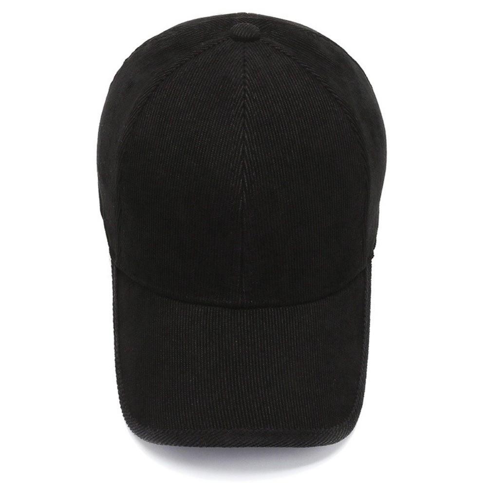 Breathable Winter Baseball Caps Solid Color Trucker Hats Simple Corduroy Cap Men