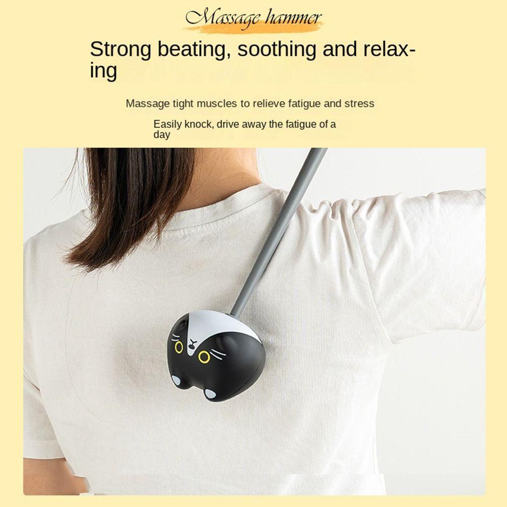 Мультяшный кот, палка для массажа мышц, эластичный перкуссионный массажер-молоток, инструменты для ухода за телом