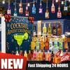 24PCS 2D Flat Cocktail Ornaments Advent Countdown Calendar 2D Cocktail Ornaments Advent Countdown Calendar Xmas Surprise Gifts