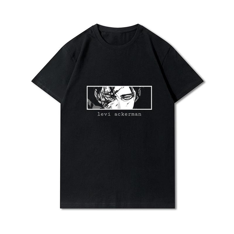 Женская футболка размера плюс с аниме «Атака Титанов» Levi·Ackerman Eye, топы в стиле панк, летняя свободная футболка в стиле Харадзюку в готическом стиле с короткими рукавами