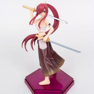 Erza Scarlet Figure Demon Blade Red Sakura Non PVC Action Figure Amine Birthday Gift Collectible Figurine