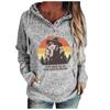 Women's Printed Round Neck Long Sleeve Pullover Casual Sweatshirt