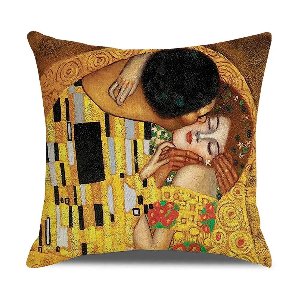 Vintage Art Cushion Cover Van Gogh Oil Painting Pillowcase Living Room Sofa Decoration Pillowcase