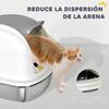 Stainless Steel Cat Litter Box XL With Hinged Lid High Sides Top Entry Shovel White