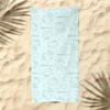 Cute Cartoon Kitten Printed Microfiber Beach Towel Quick Dry Soft Bath Towel For Kids Seaside Swimming