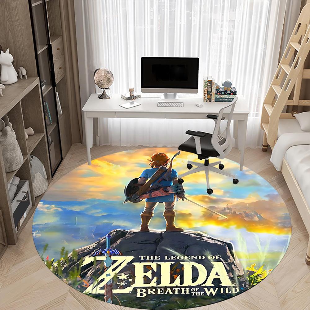 1 шт. Круглый ковер Legend Zelda для офиса, спальни, гостиной, домашний декор, декор комнаты, Offic a1016221