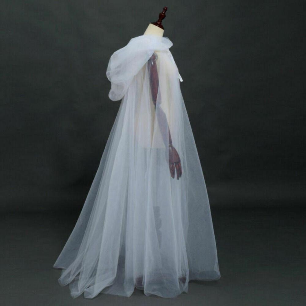 Dress Up Mesh Ghost Cloak Transparent Hooded Cloak Fashion Women Halloween Costume Children