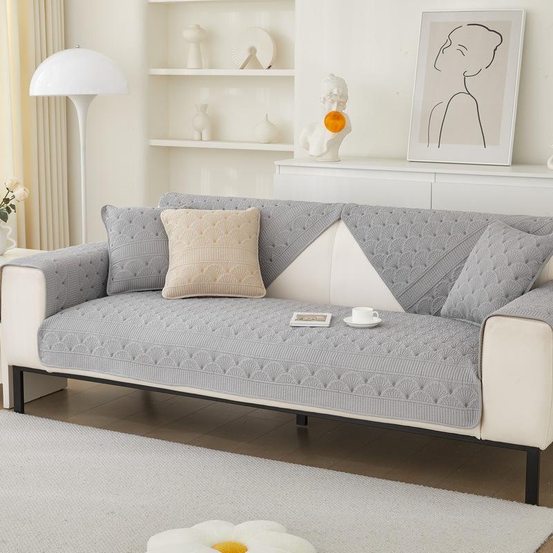 Sofa Cushion Fabric Pure Cotton Four-season Universal Non-slip Leather Sofa Cover Modern Simple Full Cover Sofa Towel