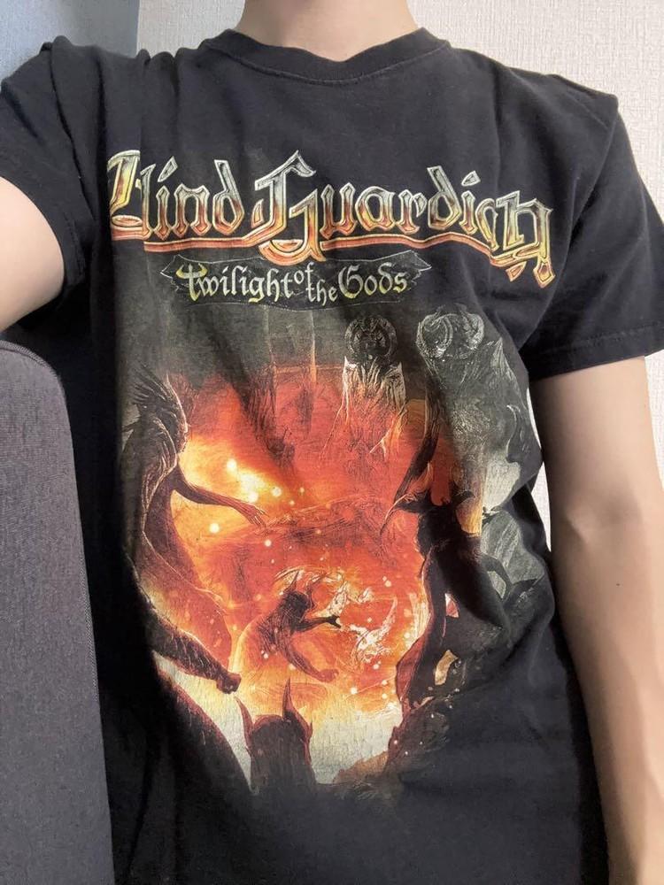 Футболка Blind Guardian с логотипом тура 90-х Базовая черная Унисекс Классическая футболка унисекс